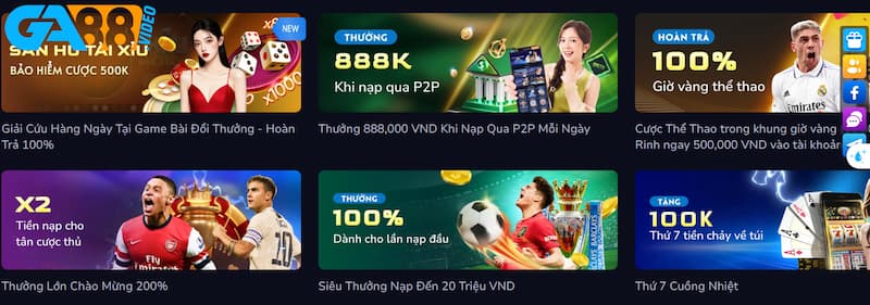 Có đa dạng sảnh chơi