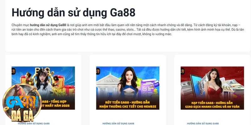 Khám phá một số trò chơi được giới thiệu tại Ga88