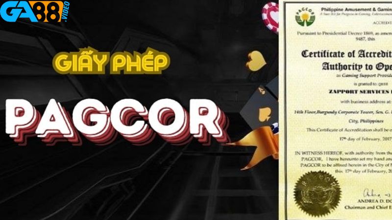GA88 sở hữu chứng nhận uy tín từ PAGCOR